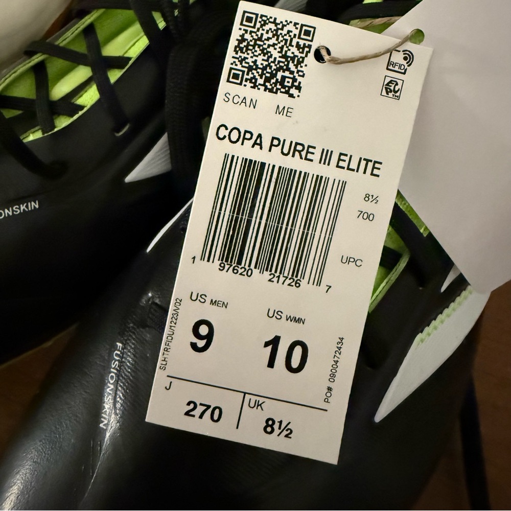 NEW $250 Adidas Copa Pure III 3 Elite FG Soccer Cleats Mens 9 Womens 10 ⚽️ - Picture 9 of 10
